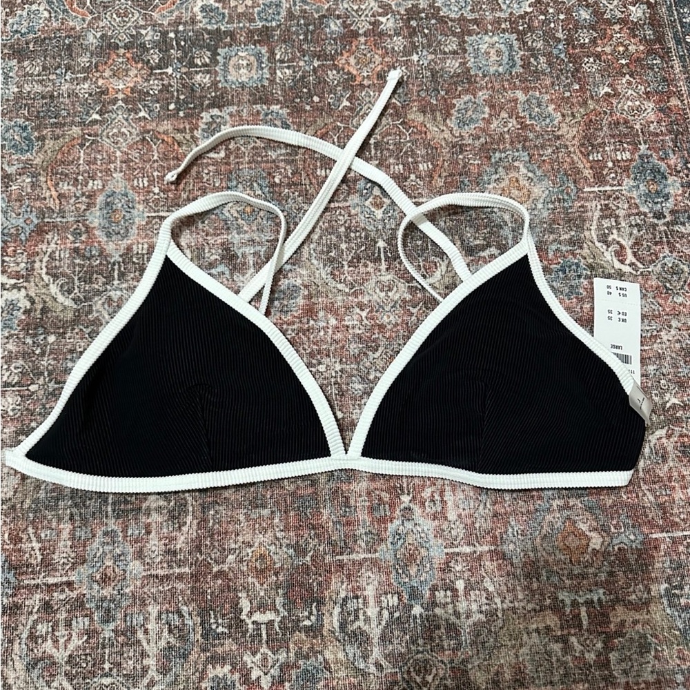 Abercrombie & Fitch Black and White Bikini Top